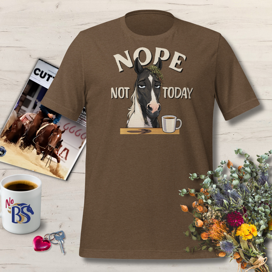 01 Nope Not Today- Funny Horse Lover's T-Shirt