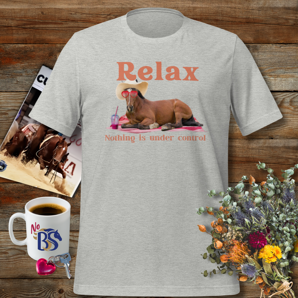 Nothing Is Under Control- Funny Beach Horse Tee