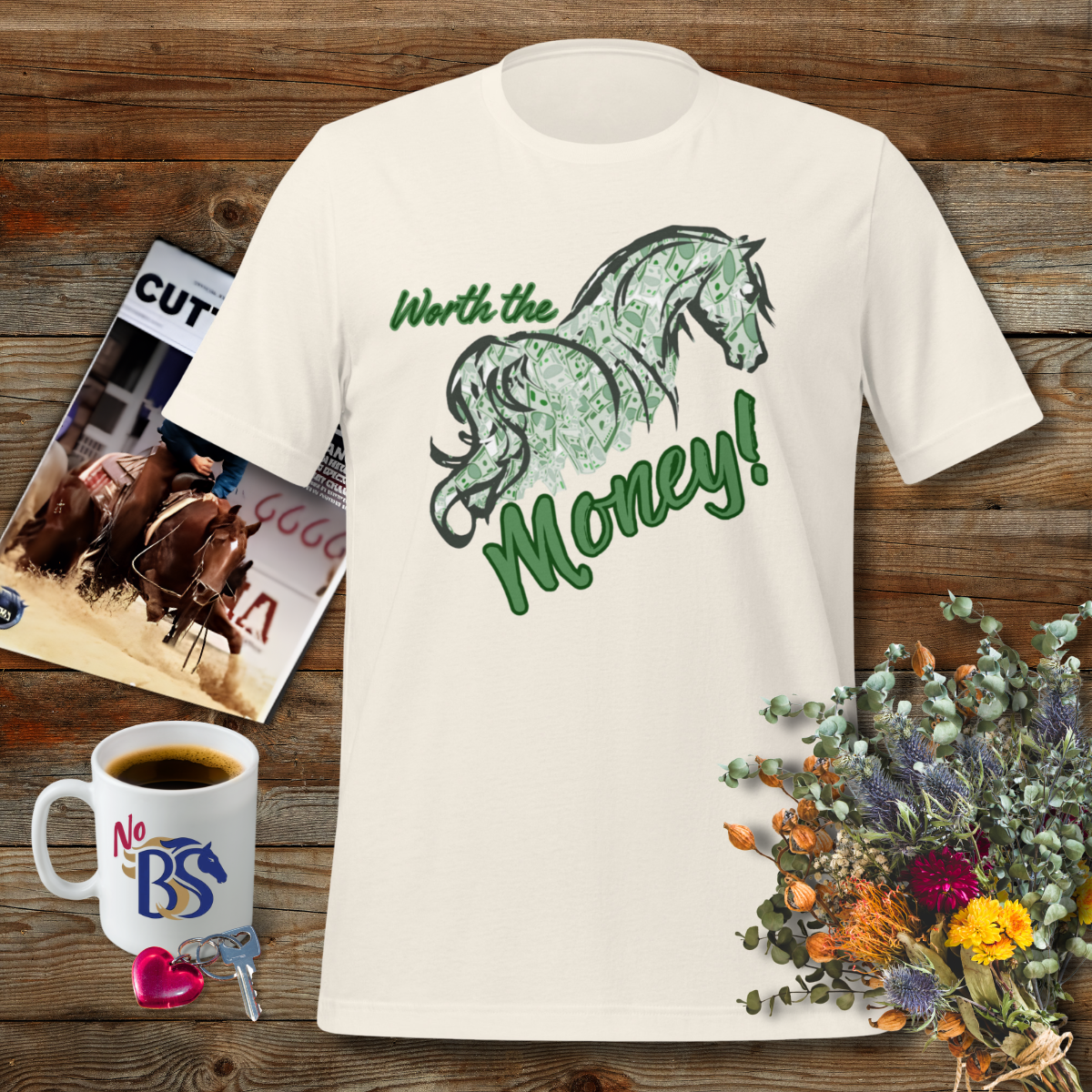 58 Worth the Money Auction Horse T-Shirt