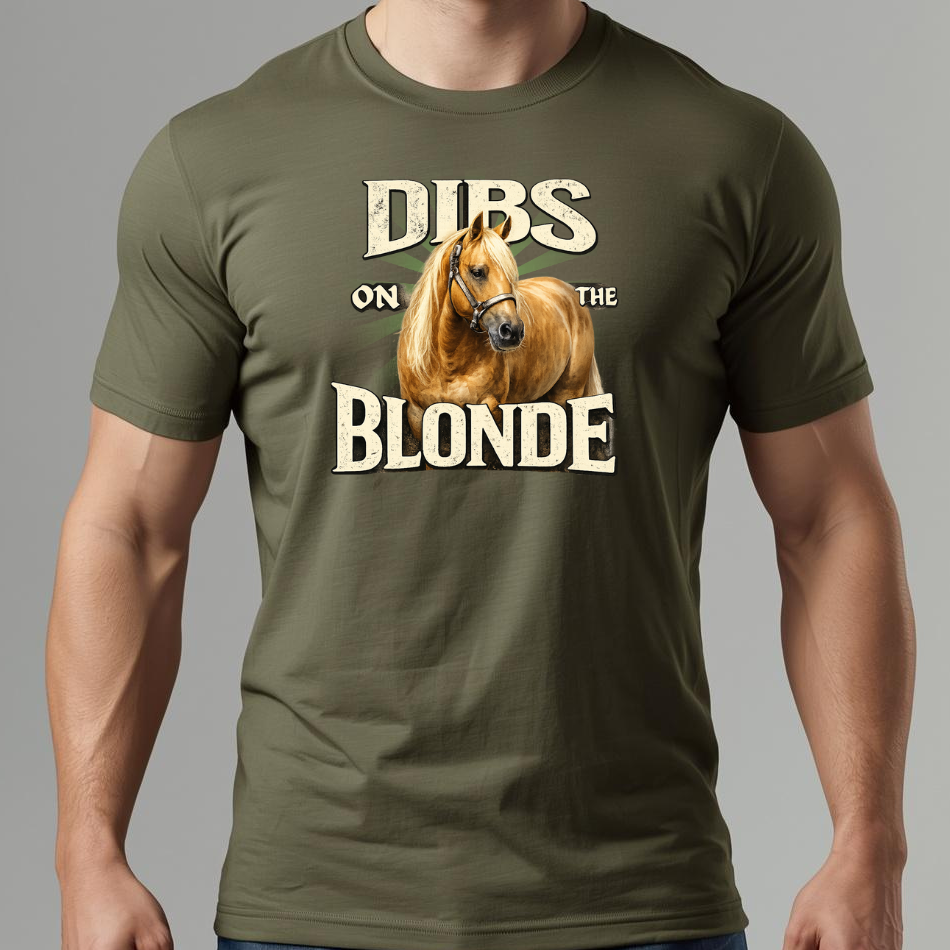 3 Dibs on the Blonde- Flirty T-Shirt