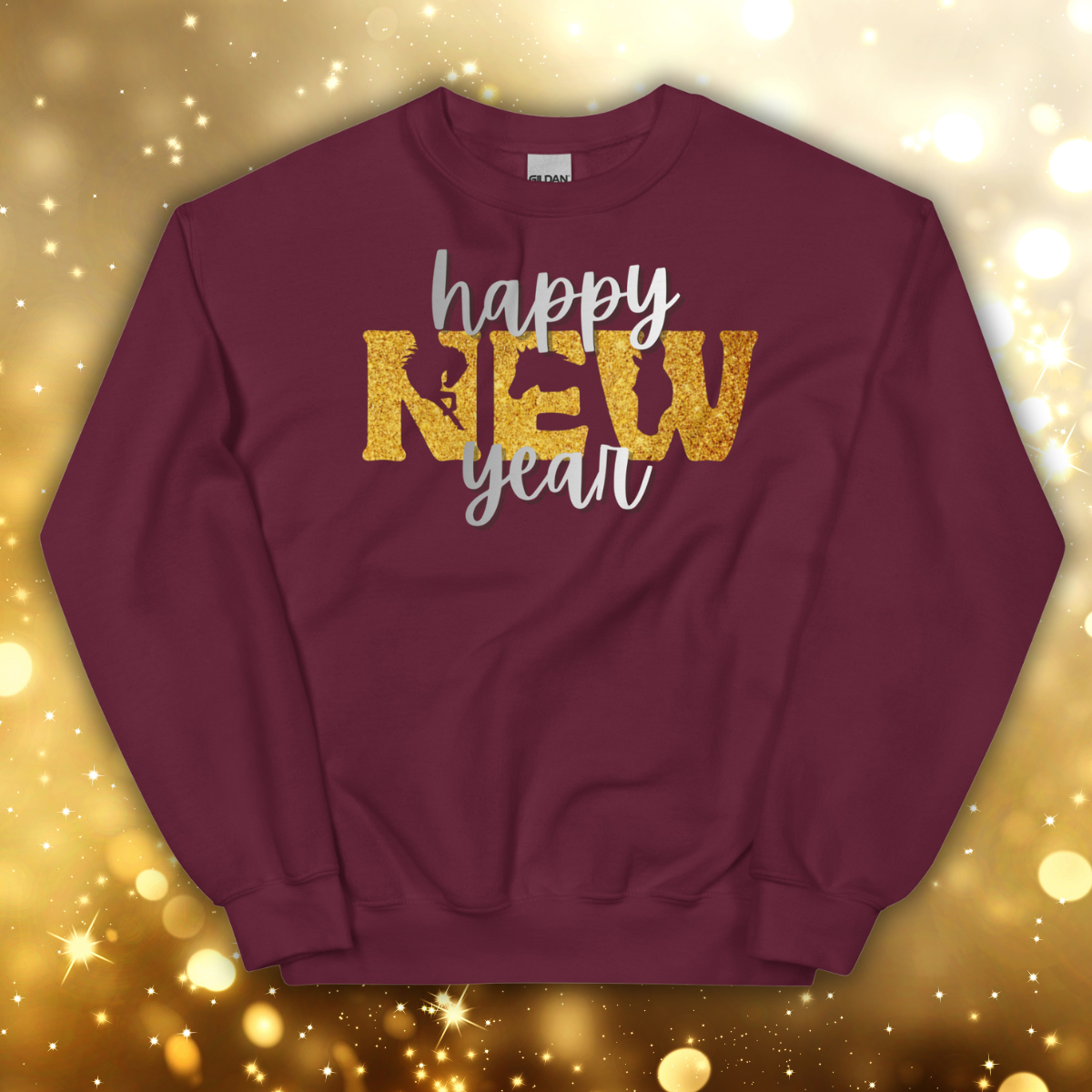 z Happy NEW year horse head sweatshirt
