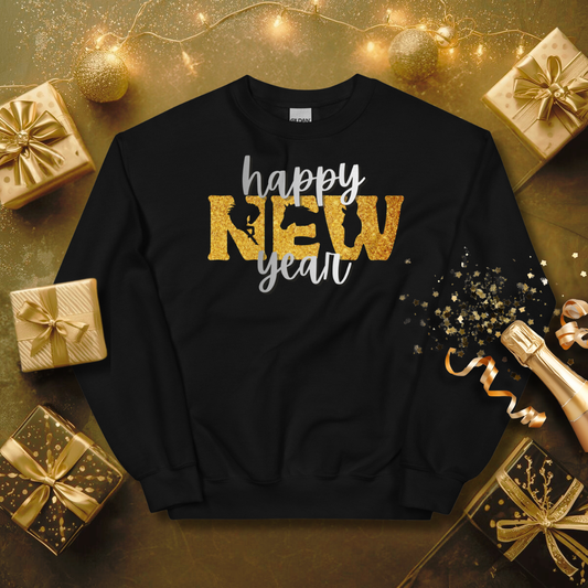 z Happy NEW year horse head sweatshirt