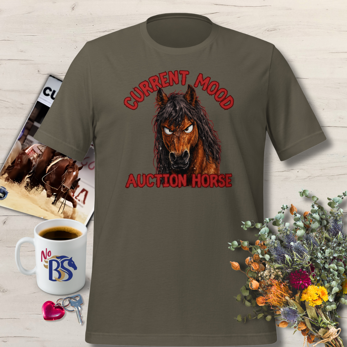 4 CURRENT MOOD AUCTION HORSE T-Shirt