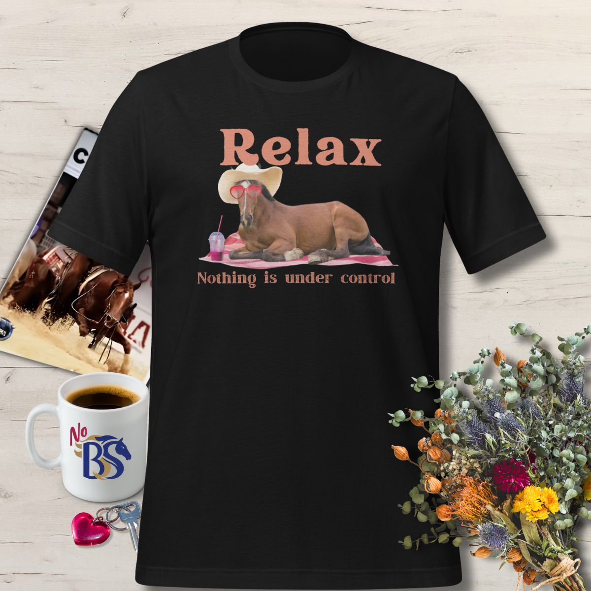 Nothing Is Under Control- Funny Beach Horse Tee