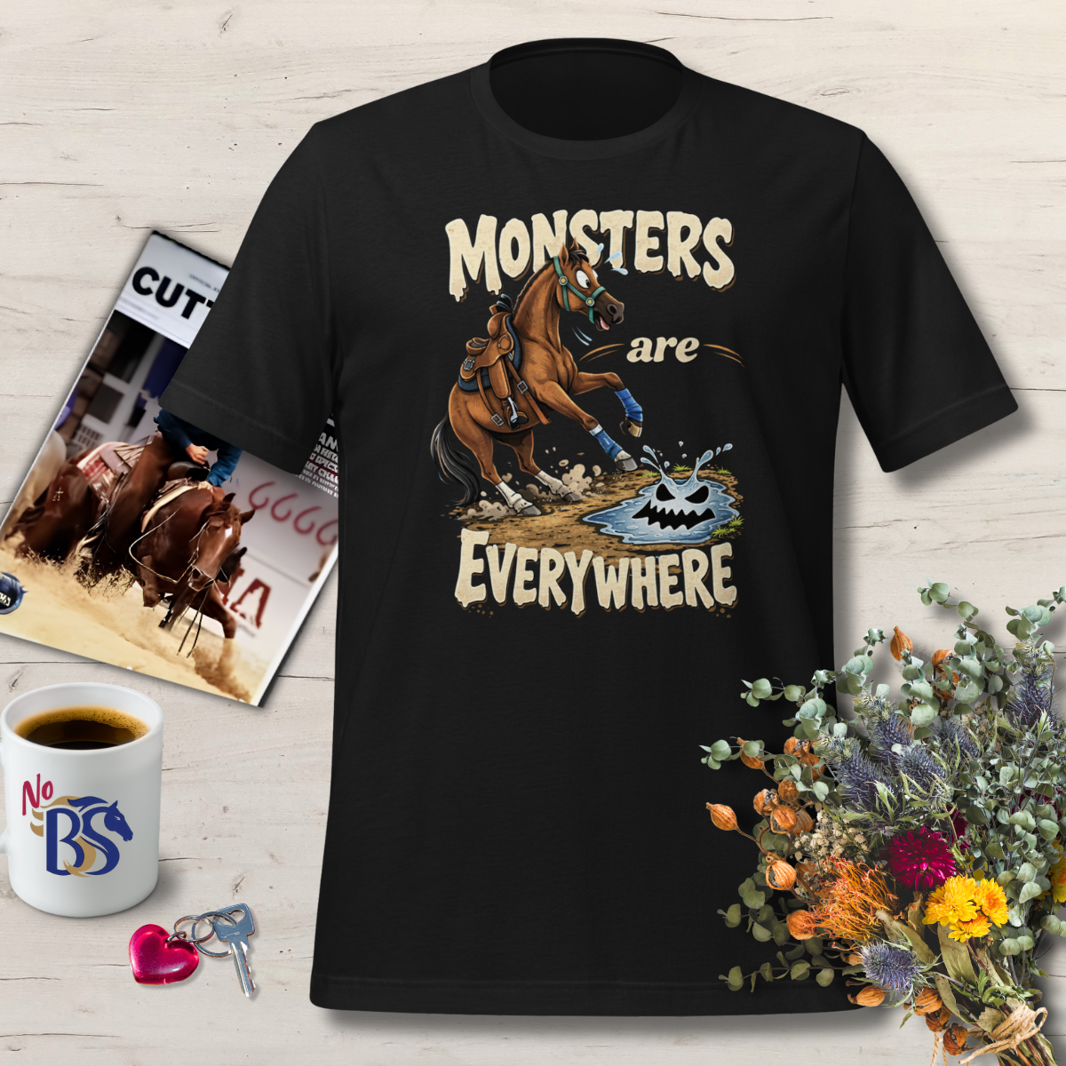 04 Puddle Monsters Funny Horse Gift Shirt