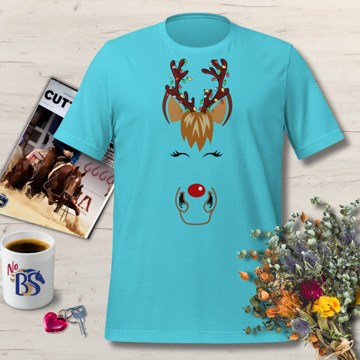 JOYful Horse Christmas Deer T-Shirt