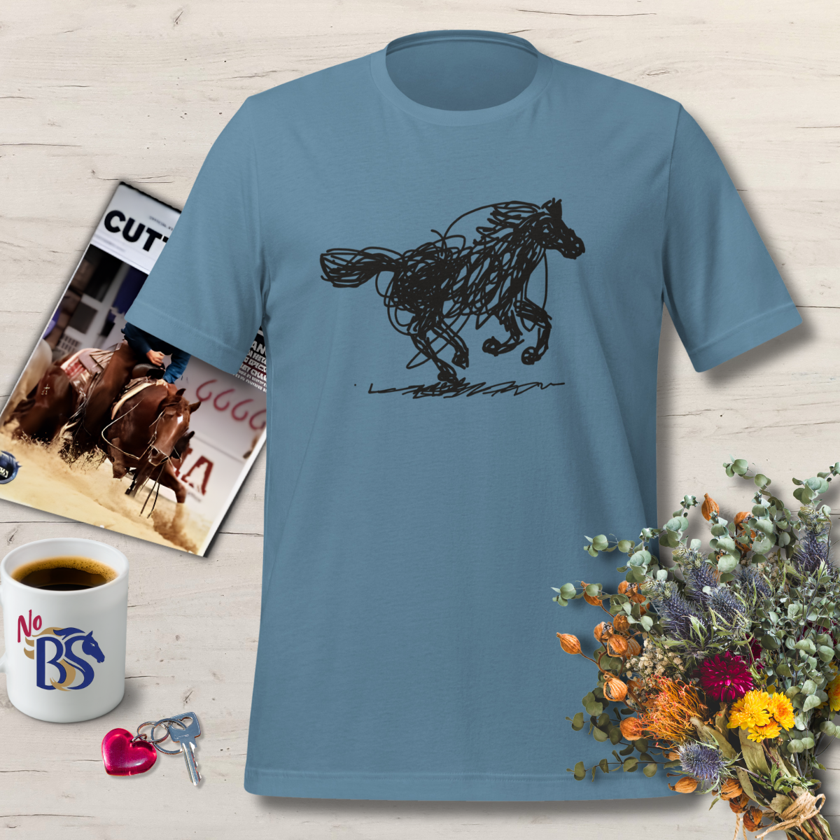 Vintage Horse Line Abstract Shirt