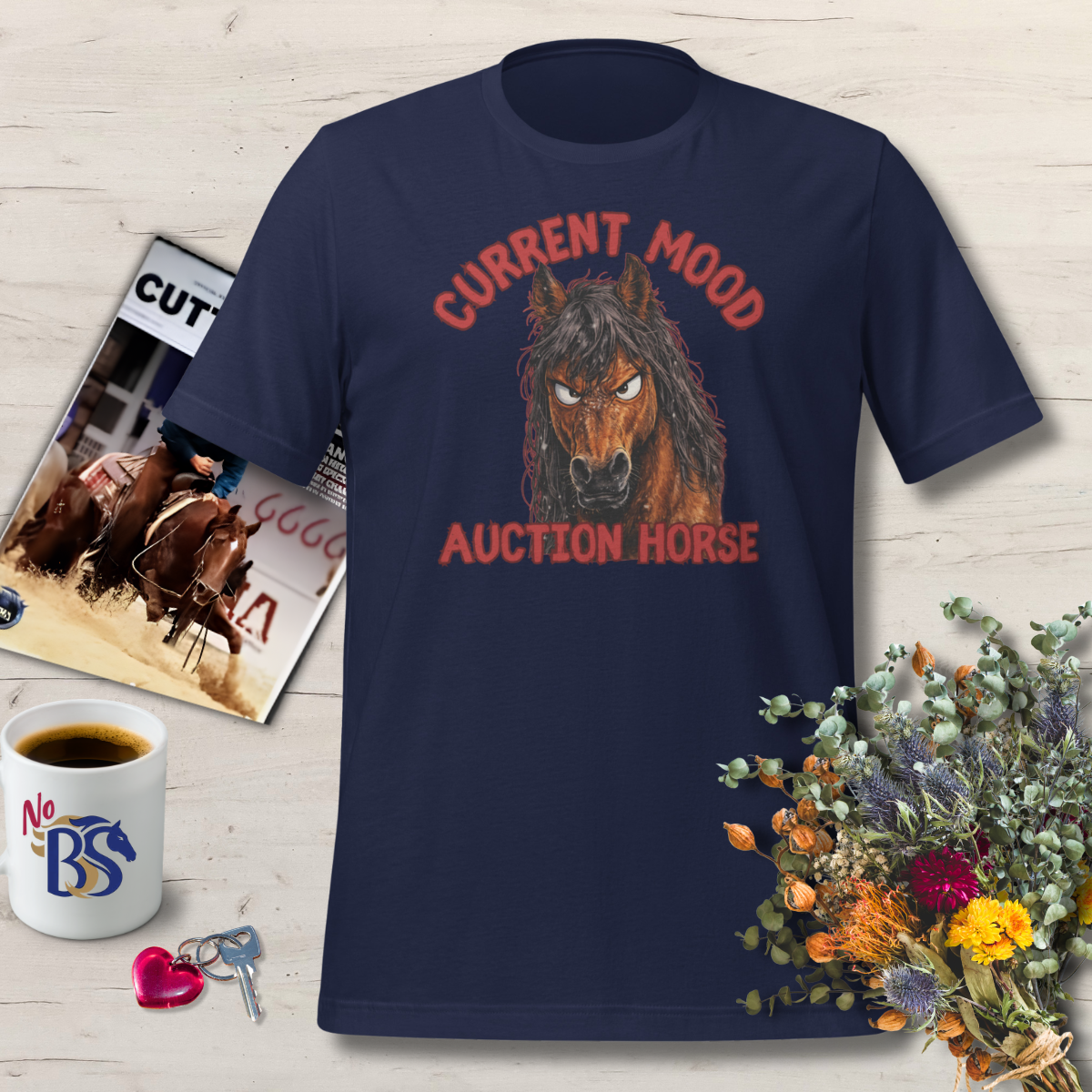 4 CURRENT MOOD AUCTION HORSE T-Shirt