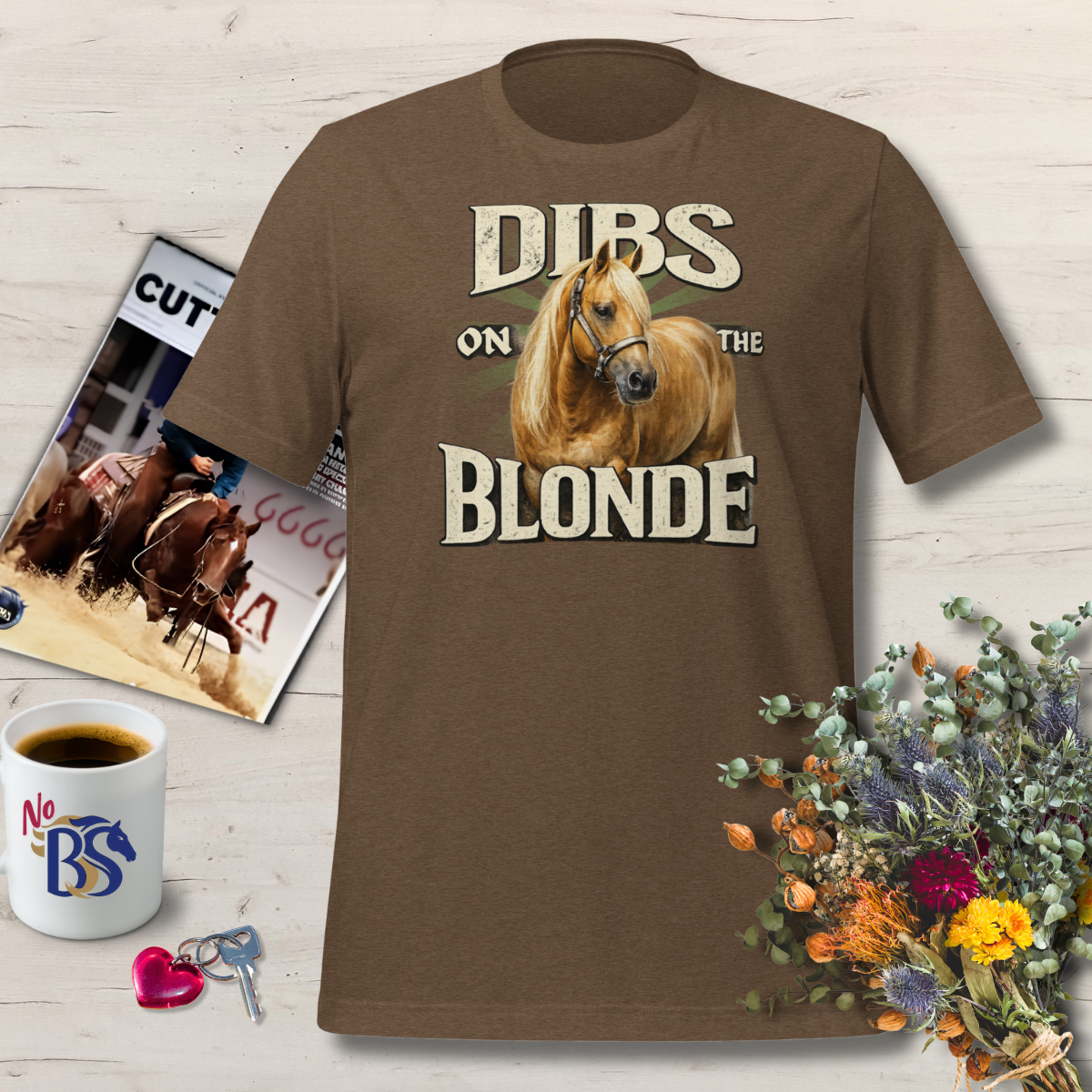3 Dibs on the Blonde- Flirty T-Shirt