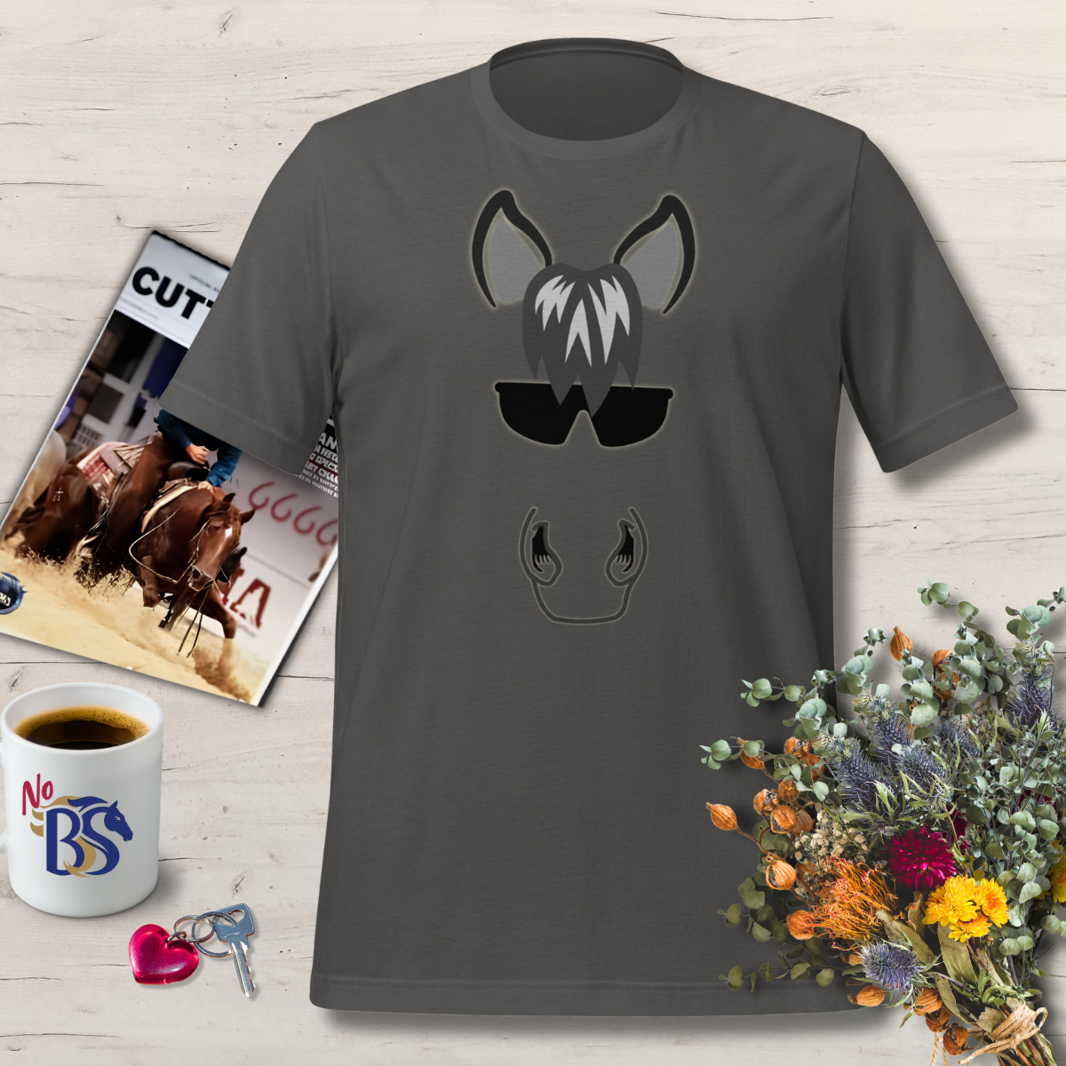 Sporty Sunglasses Horse Shirt