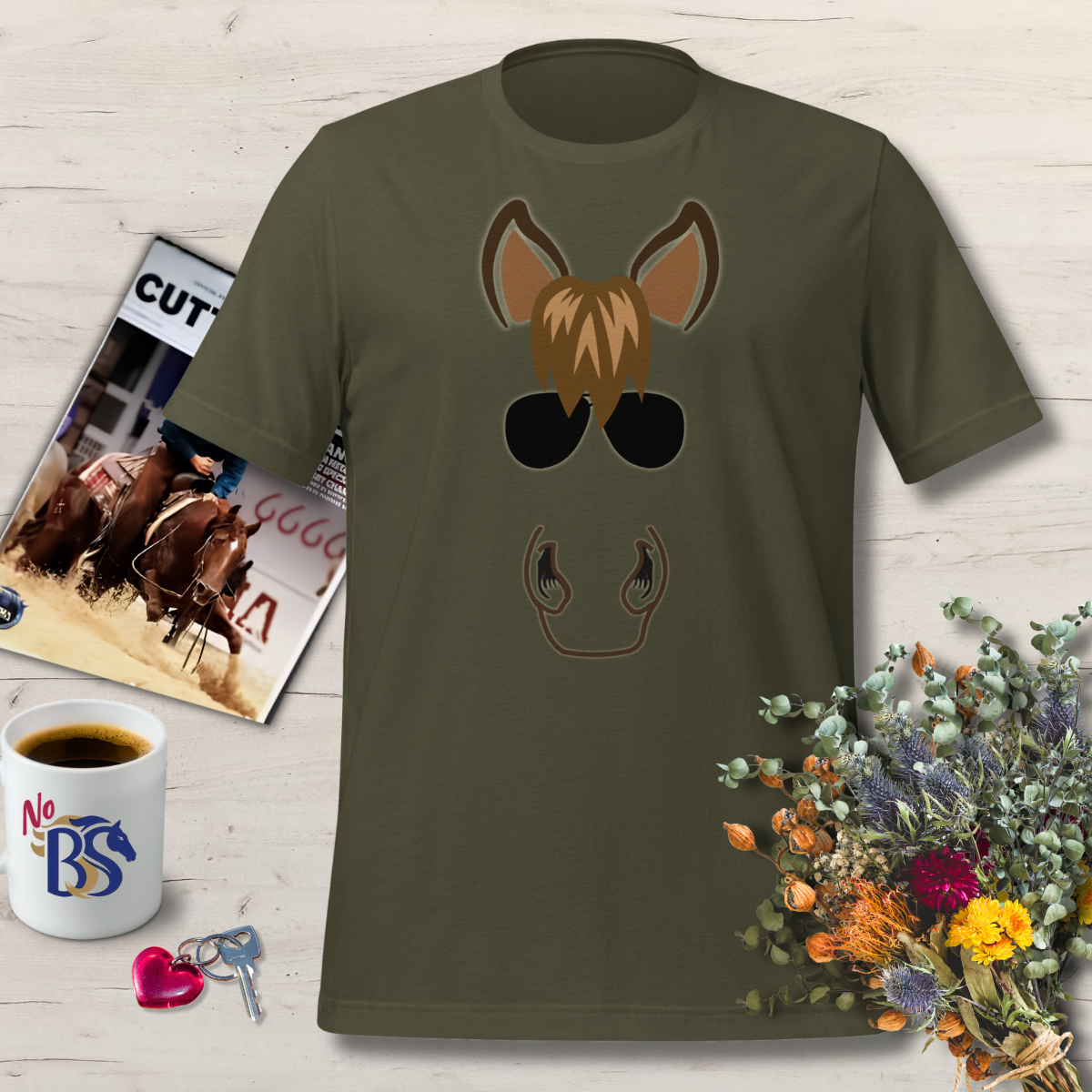 Look Fly- Horse Aviator Sunglasses Shirt