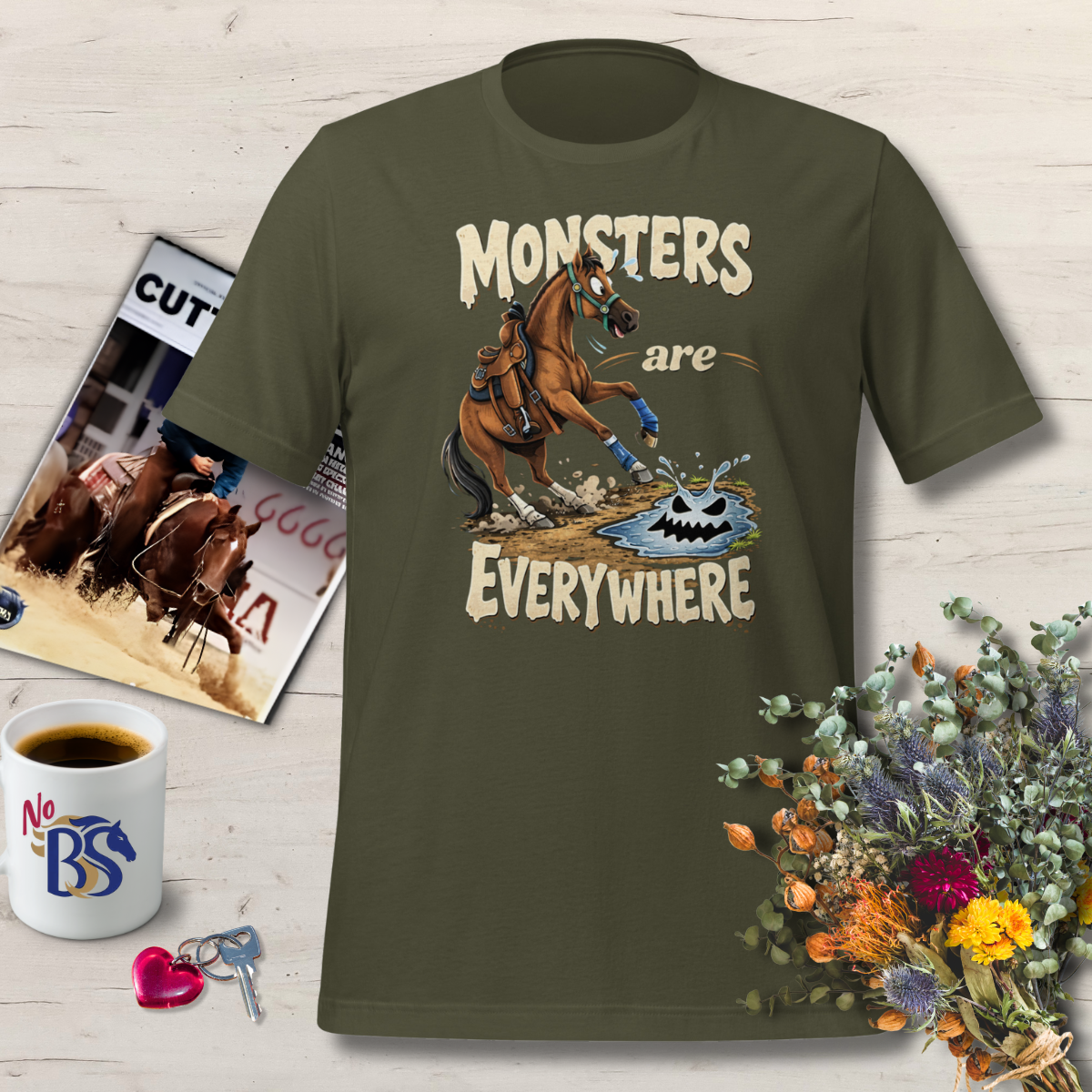 04 Puddle Monsters Funny Horse Gift Shirt