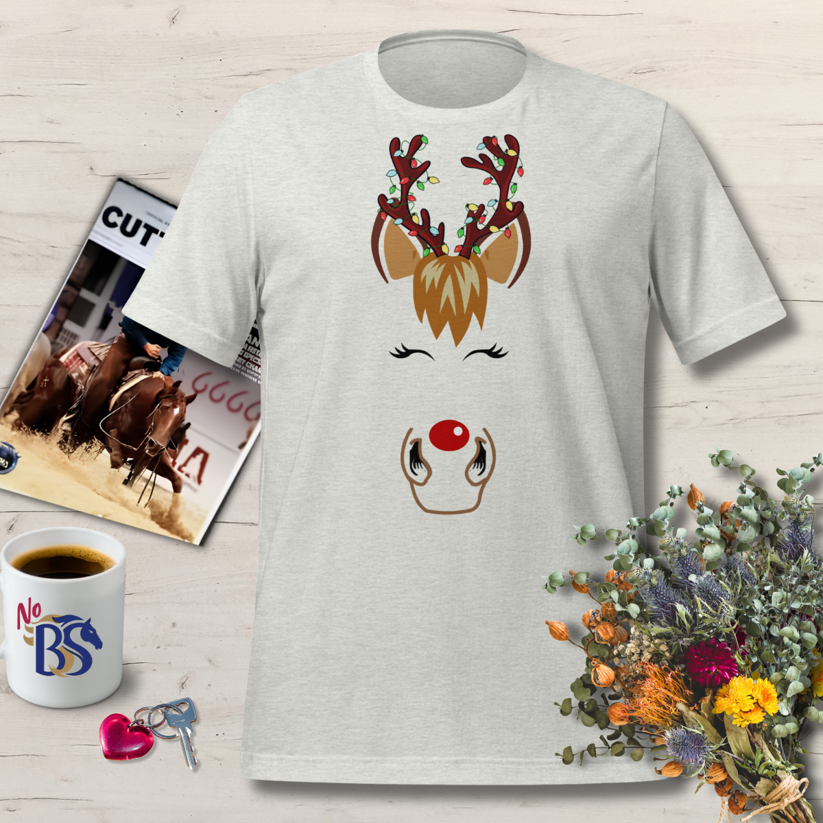JOYful Horse Christmas Deer T-Shirt