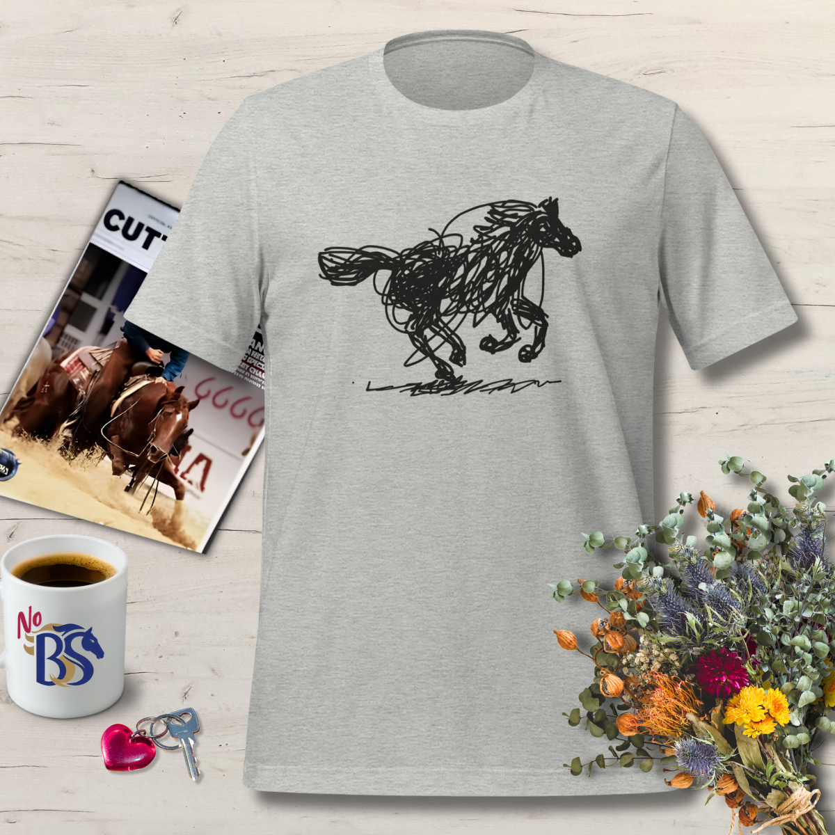 Vintage Horse Line Abstract Shirt