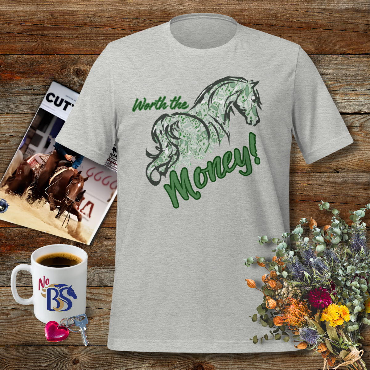 58 Worth the Money Auction Horse T-Shirt