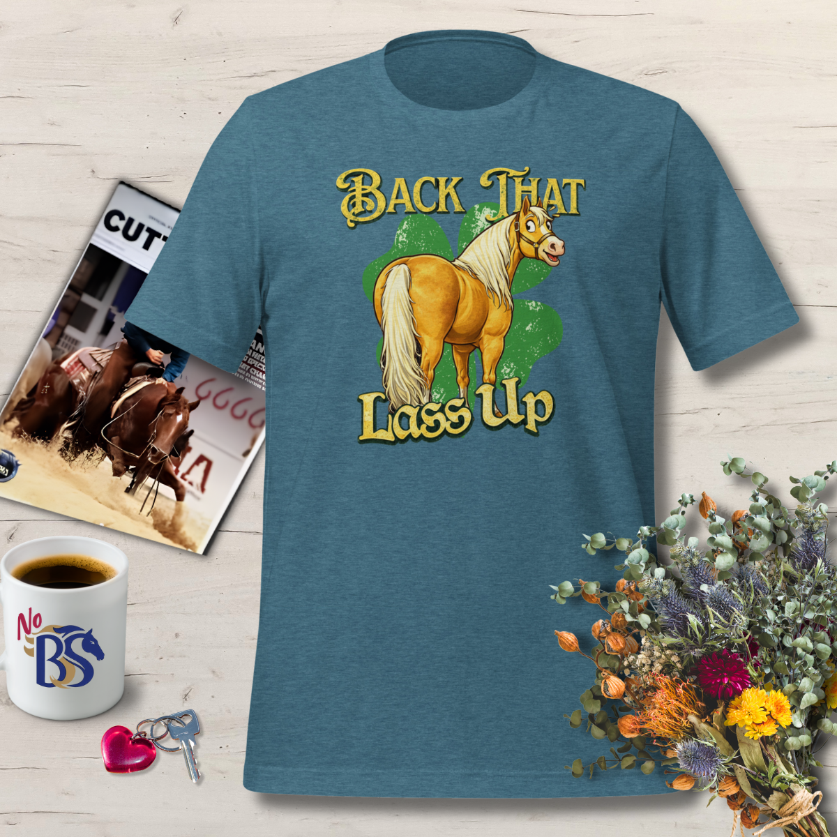9 Back that Lass Up Flirty Horse T Shirt