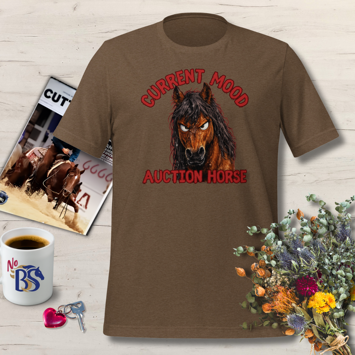 4 CURRENT MOOD AUCTION HORSE T-Shirt