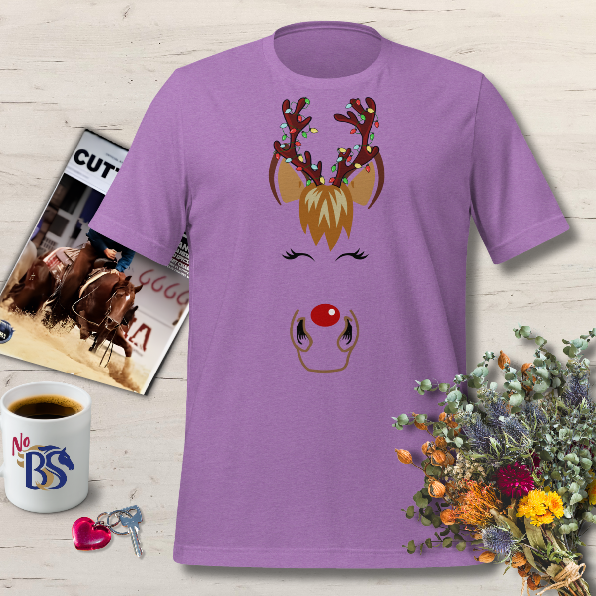 JOYful Horse Christmas Deer T-Shirt