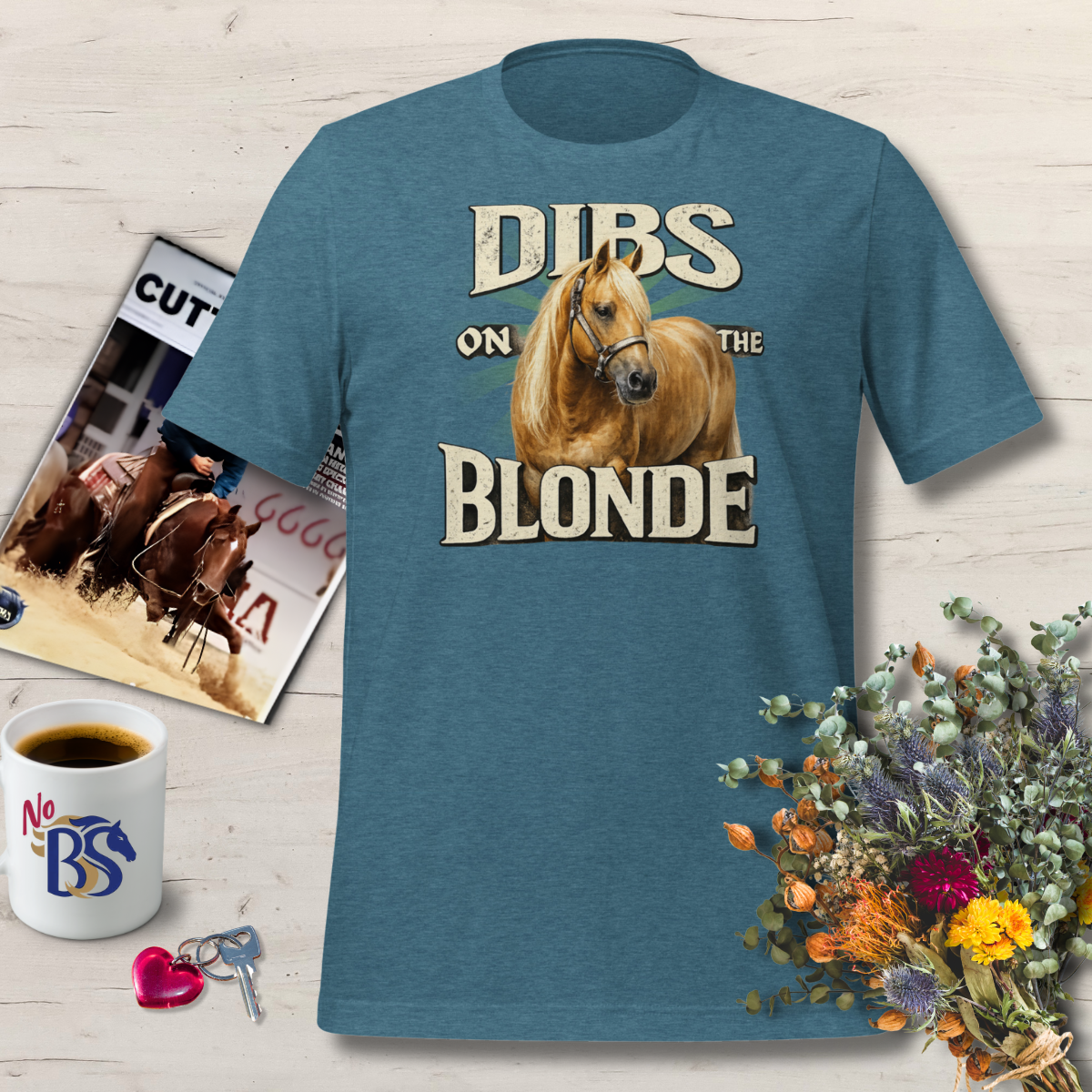 3 Dibs on the Blonde- Flirty T-Shirt
