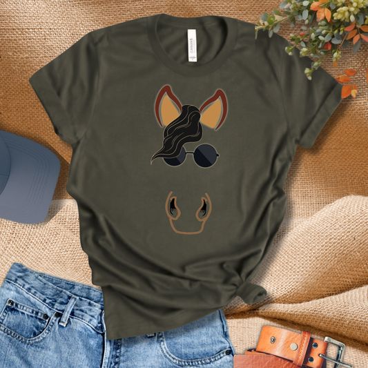 Horse Wearing Vintage 60's Sunglasses T-Shirt