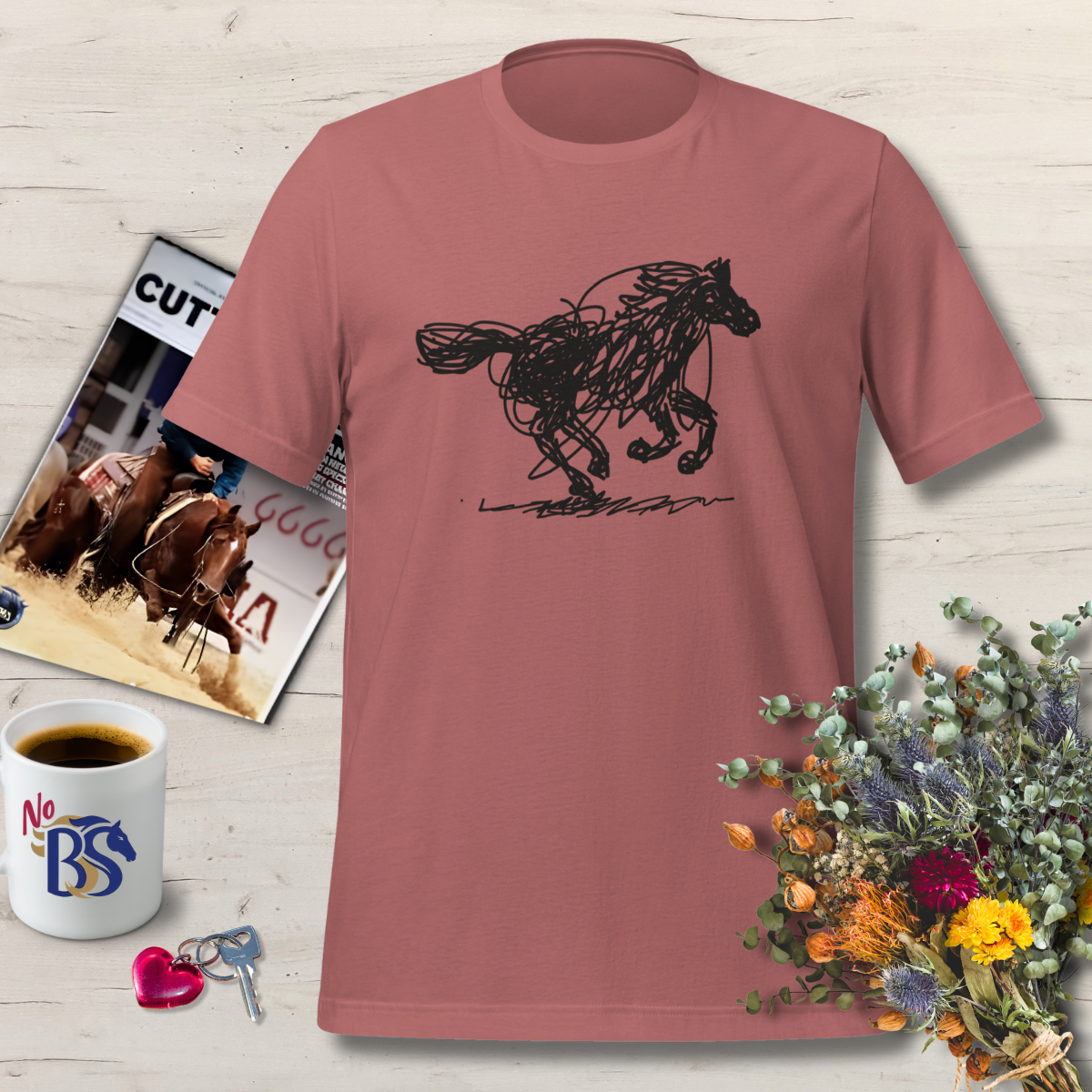Vintage Horse Line Abstract Shirt