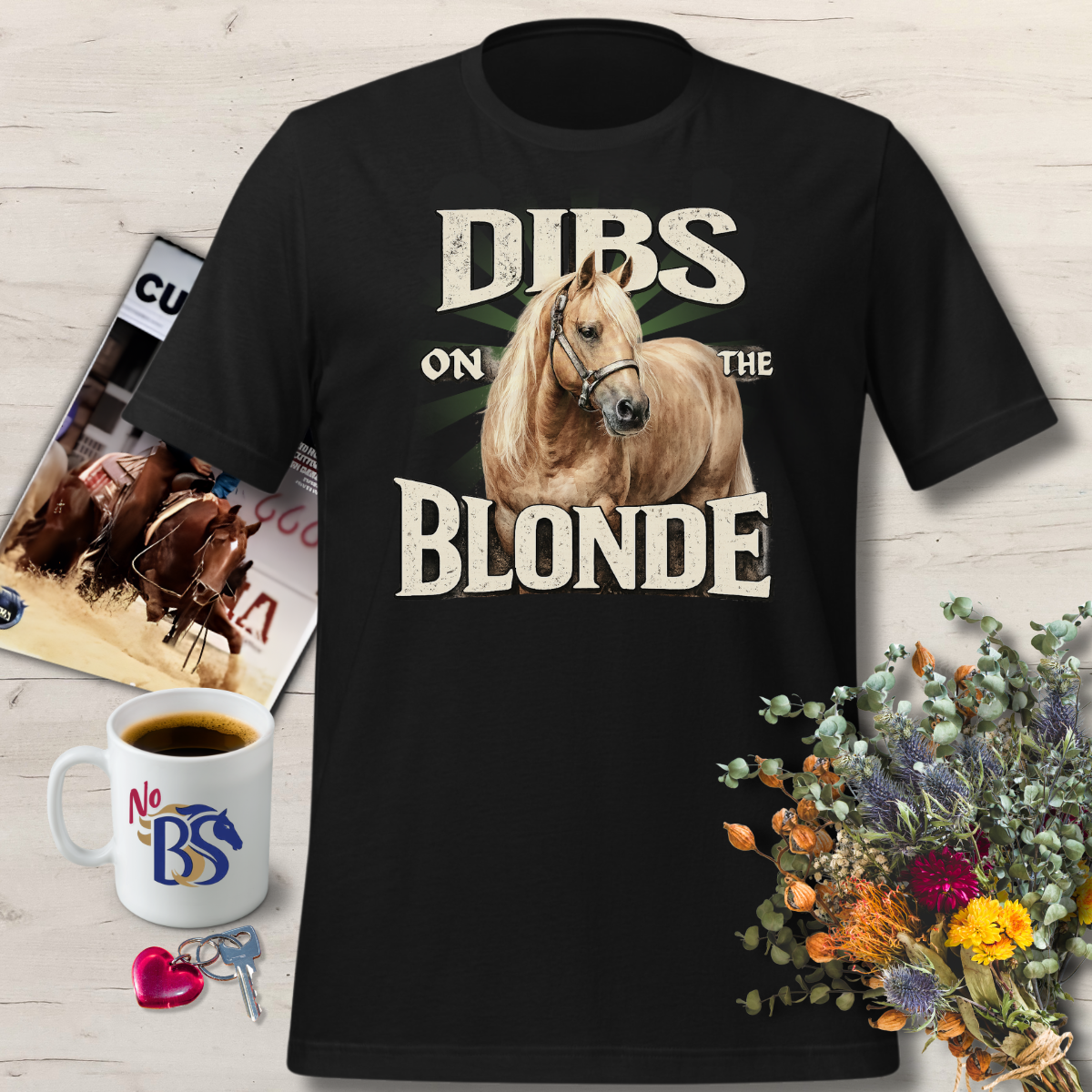 3 Dibs on the Blonde- Flirty T-Shirt
