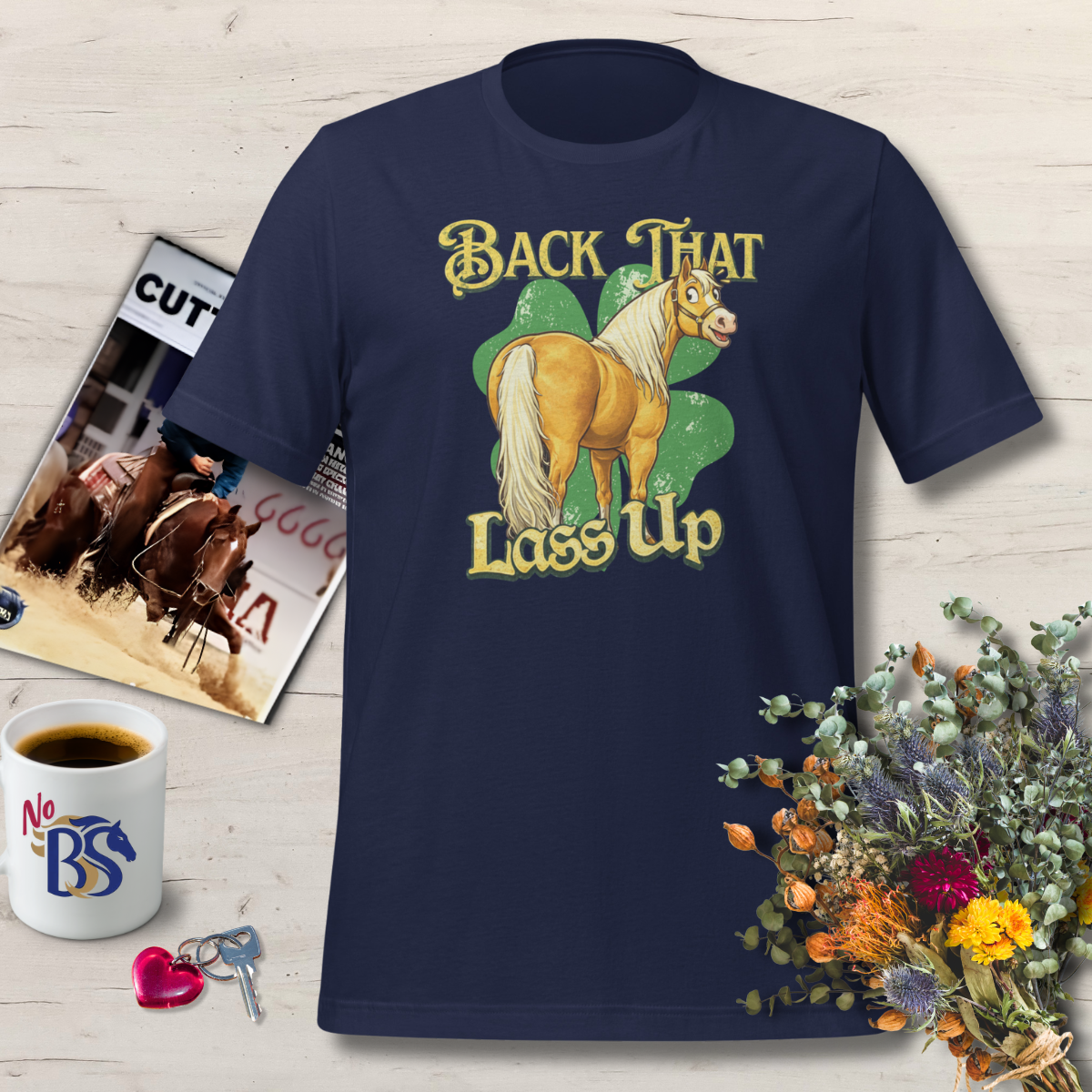 9 Back that Lass Up Flirty Horse T Shirt