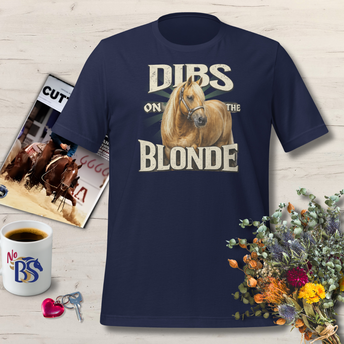 3 Dibs on the Blonde- Flirty T-Shirt