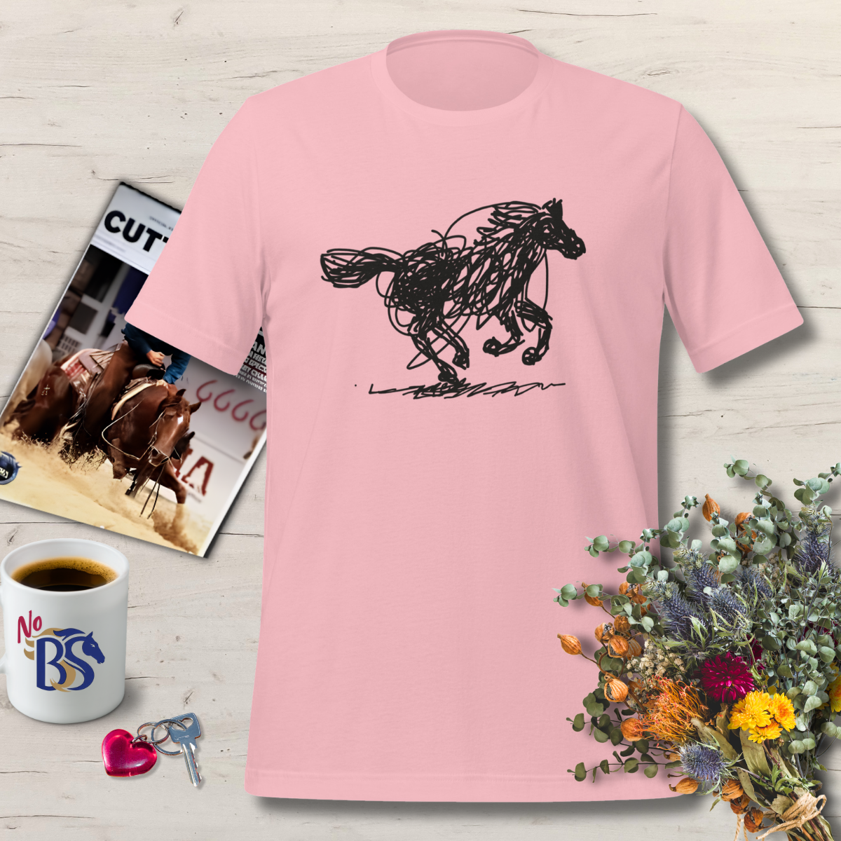 Vintage Horse Line Abstract Shirt