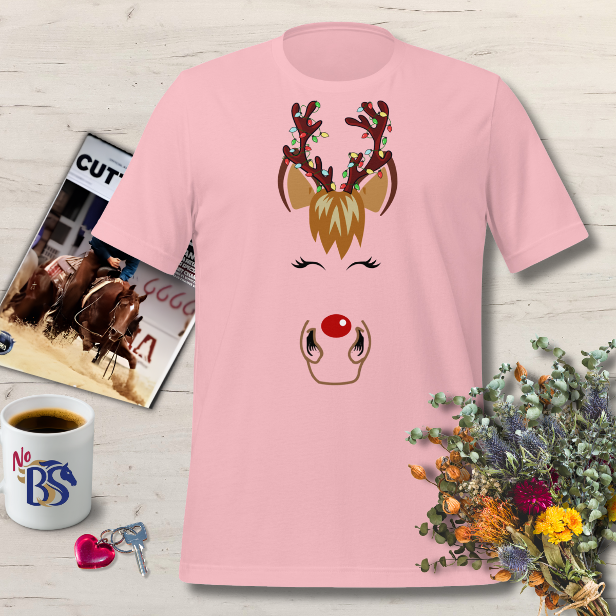 JOYful Horse Christmas Deer T-Shirt