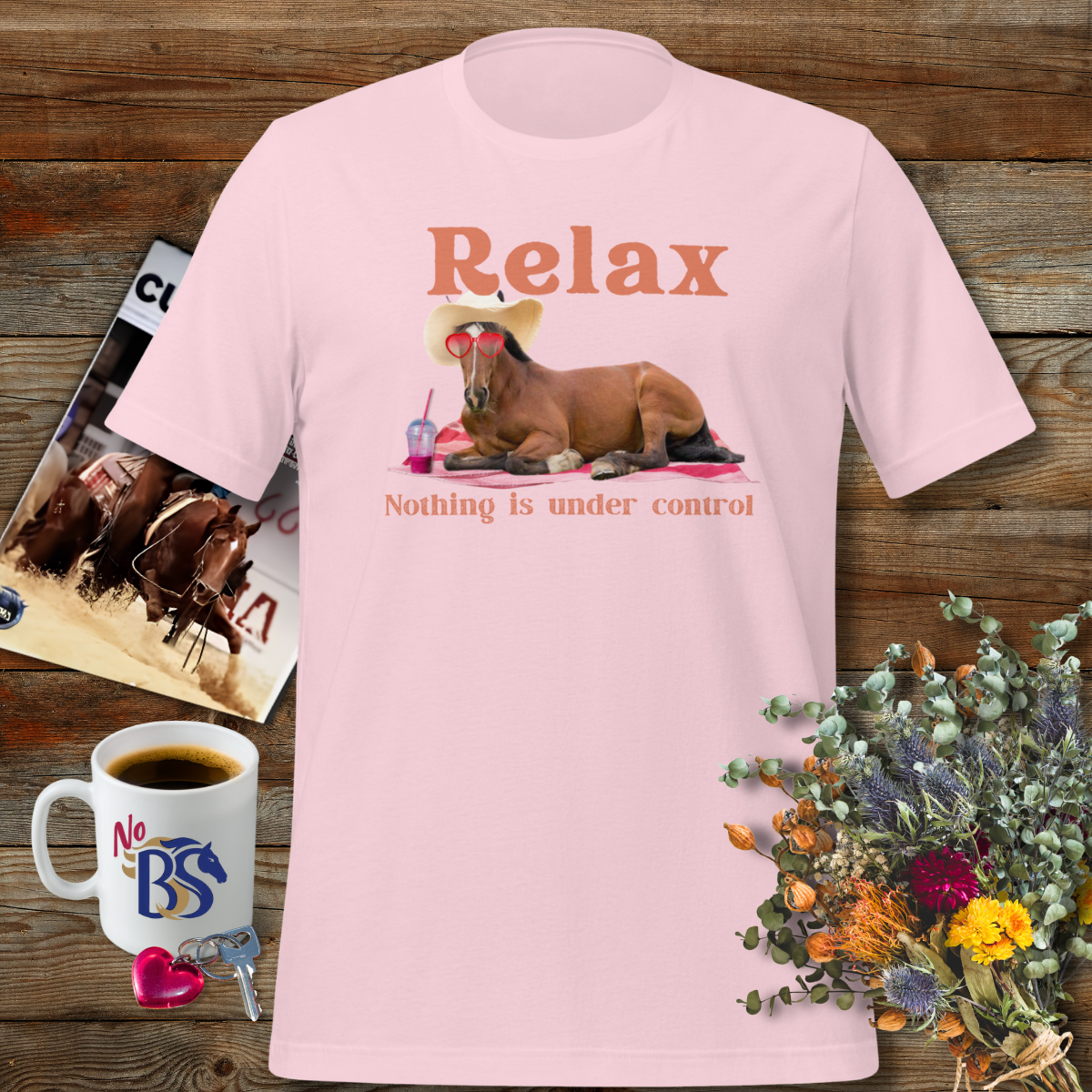 Nothing Is Under Control- Funny Beach Horse Tee