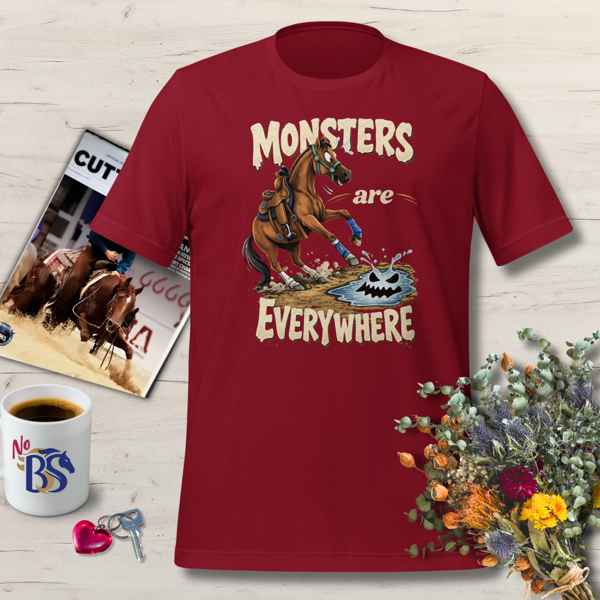 04 Puddle Monsters Funny Horse Gift Shirt