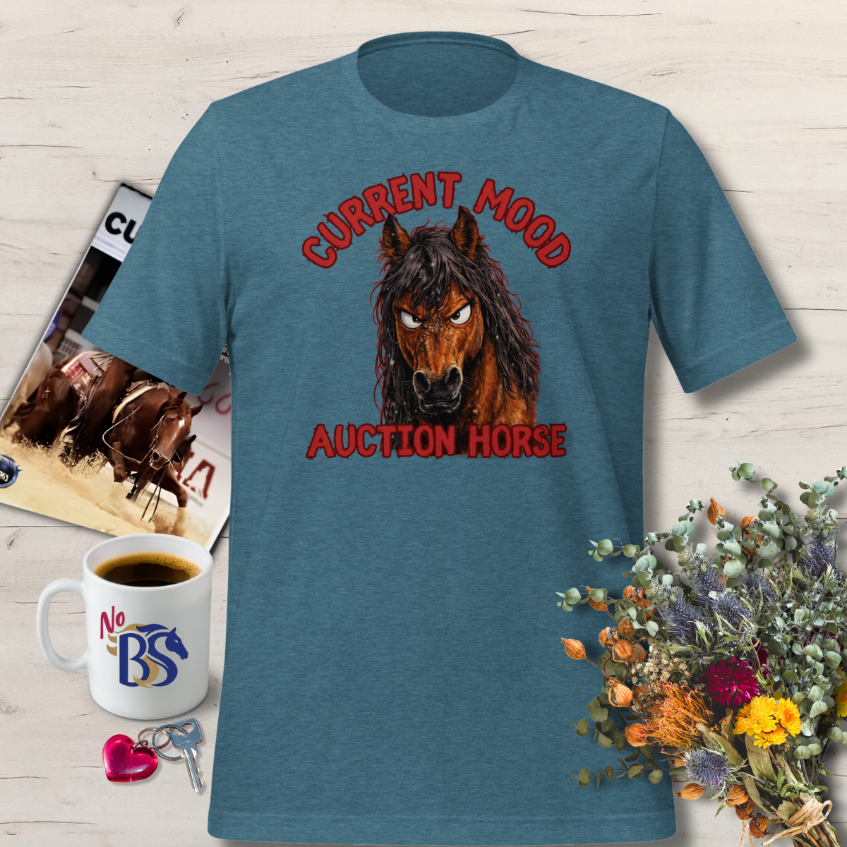 4 CURRENT MOOD AUCTION HORSE T-Shirt