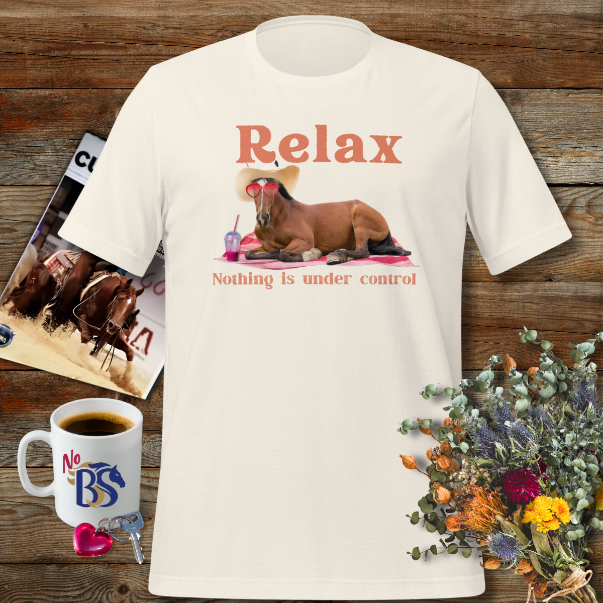 Nothing Is Under Control- Funny Beach Horse Tee